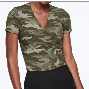 Victoria secret pink camouflage wrap top